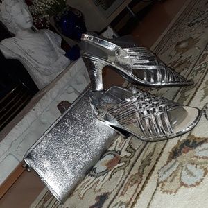 Women Shoe Heels Clutch Purse